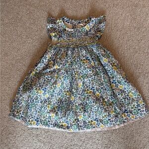 Boden Easter Chicks Floral Girls 4-5T Dress